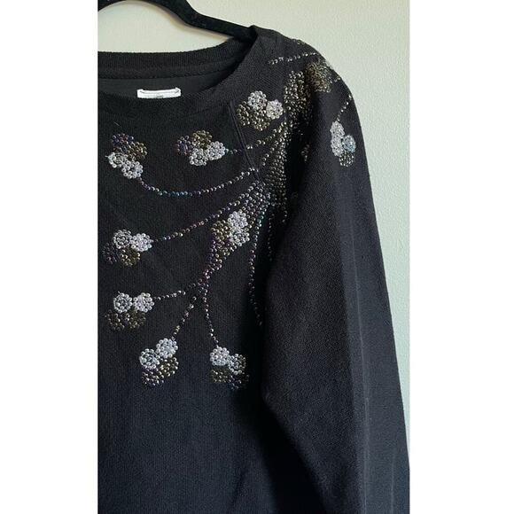 Lou & Grey Black Sequin Branch Out Sweatshirt - Picture 4 of 4